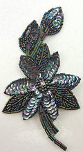Load image into Gallery viewer, Flower Single with Moonlight Shiny Sequins Beads and Rhinestone 6&quot; x 3.5&quot;