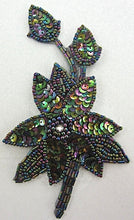 Load image into Gallery viewer, Flower Single with Moonlight Shiny Sequins Beads and Rhinestone 6&quot; x 3.5&quot;