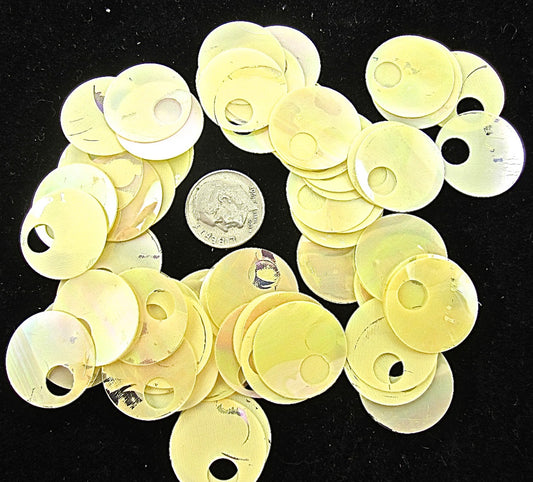 Sequins Bag of yellow paillette Pendants, approx 350