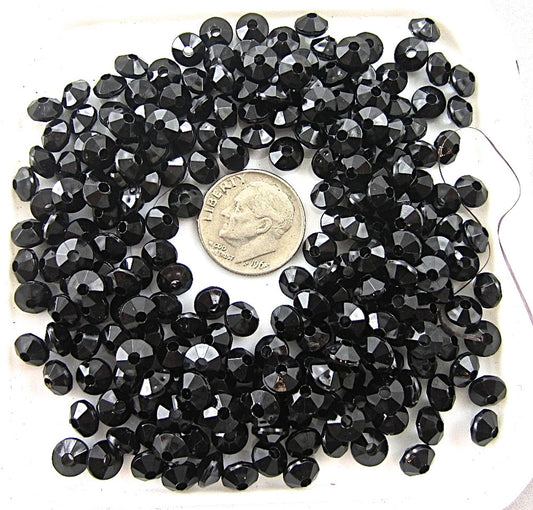 Cuentas negras con orificio 3 oz