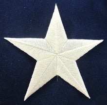 Load image into Gallery viewer, Star, White Embroidered Iron-On 3&quot;