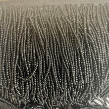 Load image into Gallery viewer, Trim Fringe Black Beaded 3&quot; Wide, Sold by the Yard