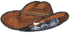 Cowboy Hat with Bronze Sequins 5.5" x 3"