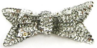 Bow with Choice of Color Sequins Layered 3.75