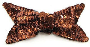 Bow with Choice of Color Sequins Layered 3.75" x 1.5" x 1/2"