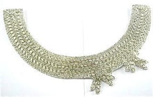 Load image into Gallery viewer, Designer Motif Neck Line with Silver Beads and Beaded Bow 9&quot; x 6&quot;