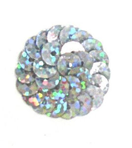 Dots Spotlight Laser Silver Sequins with NO Beads 1"
