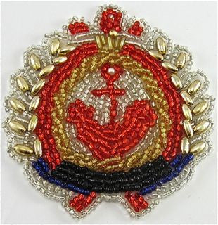 Anchor Nautical Emblem with all Beads 2.5