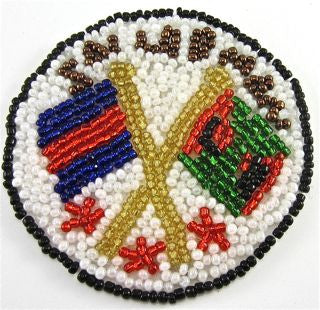 Sailorman Emblem with Multi colored Beads 2.5