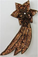 Load image into Gallery viewer, Shooting Starwith Bronze Sequins and Beads 6&quot; x 2&quot;