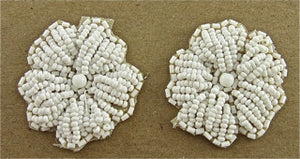 Flower Pair White 2" x 1.5"