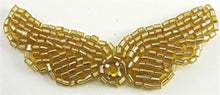 Load image into Gallery viewer, Wings Gold Beads and Rhinestone, 3&quot;x 1&quot;
