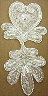 Designer Motif Bridal With Cream and Iridescent Sequins Beads Rhinestone 12