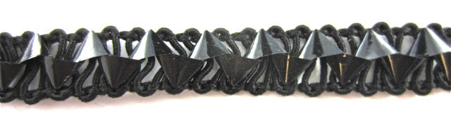 Trim with Black Foil interwoven with Satin Thread 1.5