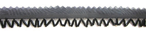 Trim ZigZag Black Beads 1/8" Wide, Sold by the Yard