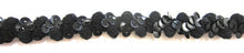 Load image into Gallery viewer, Trim with Black Tiny Sequins intertwined with Cotton 1.5&quot;
