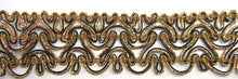 Load image into Gallery viewer, Trim with Bronze Bullion and Black 2&quot; Wide, Sold by the Yard