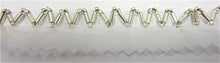 Load image into Gallery viewer, Trim with ZigZag Silver Beads 1/4&quot; Wide, Sold by the Yard