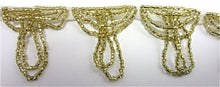 Load image into Gallery viewer, Trim with Tiny Gold Beaded Loops 1.5&quot;