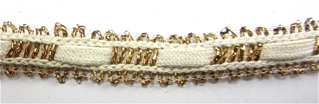 Trim with Cotton and Gold Bullion Thread 1/4