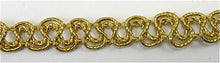 Load image into Gallery viewer, Trim with Gold Bullion Loops 1/4&quot; Wide