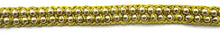 Load image into Gallery viewer, Trim Two Rows Gold Beads and Gold Satin Thread 1/4&quot; Wide Sold by the Yard