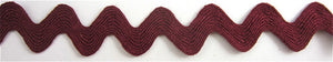Trim, Mauve Wine Color Rick Rack 3/8" Wide, Sold by the Yard