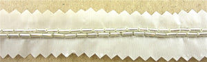 Trim Two Rows Silver Beads 1/4" Wide