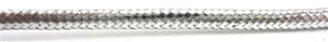 Trim with Silver Metallic Rope Shape 1/16" Wide, Sold by the Yard