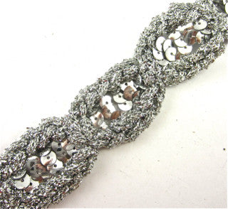 Trim with Silver Sequins and Braided Tinsel 1