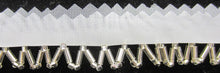 Load image into Gallery viewer, Trim Sold by the Yard Silver ZigZag Silver Bugle Beads 1.5&quot; Wide