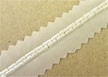 Load image into Gallery viewer, Trim by the Yard Two Rows Crystal Iris Bugle Beads 1/8&quot; Wide