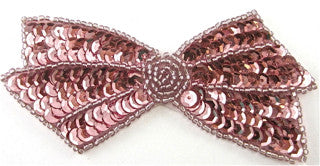 Bow with Pink Sequins and Beads 4