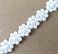 Trim with Tiny White Pearl Flowers 1/2