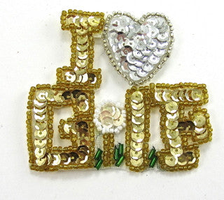 Golf Word Saying I LOVE GOLF in 2 Color Variants 3" x 3"