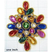 Load image into Gallery viewer, Designer Motif Jewels with Green Center 4.5&quot; x 4.5&quot;
