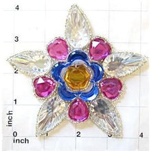 Load image into Gallery viewer, Designer Motif Star with Costume Gems 4.25&quot; X 4.5&quot;