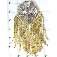Epaulet with Silver and Gold Sequins and Beads 6