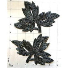 Load image into Gallery viewer, Leaf Pair with Carcoal Beads 4.25&quot; x 6&quot;