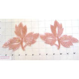 Flower Pair Pink Beads 4.25" x 6"