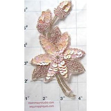 Load image into Gallery viewer, Flower Single Pink Sequins and Beads 6&quot; x 3.5&quot;