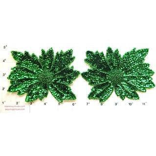 Flower Pair Emerald Green 4