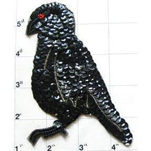 Load image into Gallery viewer, Bird with Black Sequins Red Eye 4.5&quot;