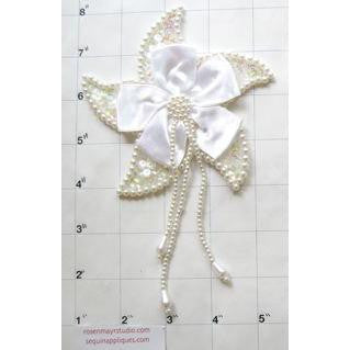 Epualet White Satin Flower