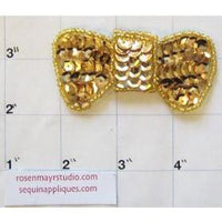Bow Gold Sequins and Beads 1.5