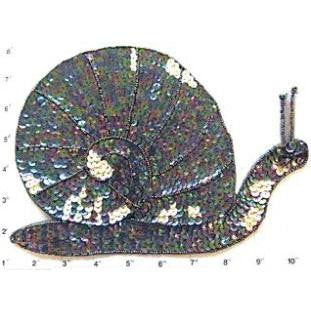 Snail with Moonlite Sequins and Beads 11.5