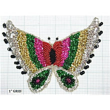 Load image into Gallery viewer, Butterfly with Multi-Colored sequins 6.5&quot; x 4.5&quot;