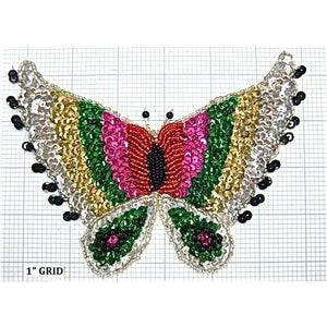 Butterfly with Multi-Colored sequins 6.5" x 4.5"
