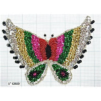 Butterfly with Multi-Colored sequins 6.5