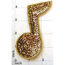 Load image into Gallery viewer, Single Note with Gold Sequins and Beads 2.5&quot; x 4&quot;